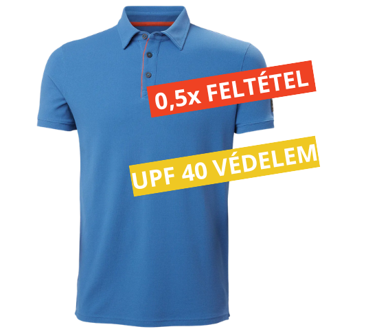 Helly Hansen galléros technikai póló kék színben